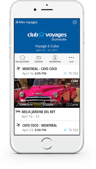 Les agences Club Voyages Dumoulin lancent leur assistant mobile - mTrip